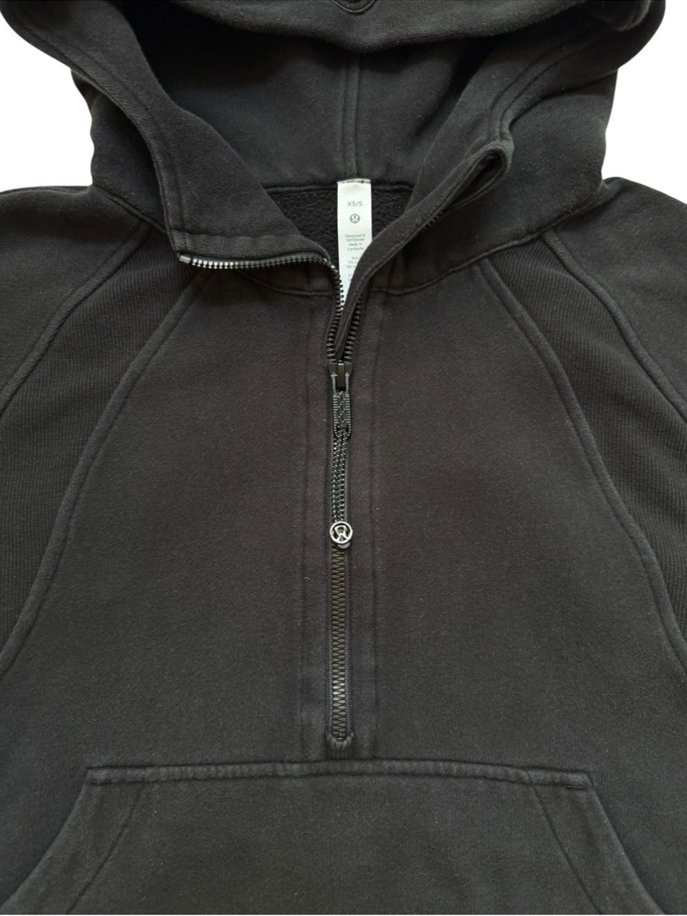 Lululemon Scuba Evolve Oversized Half Zip Hoodie Sz XS/S Black - Picture 5 of 5